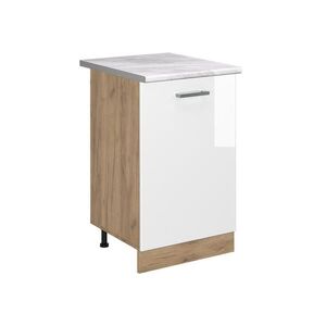 Vicco KUCHYNSKÁ SPODNÁ SKRINKA R-Line, Biely vysoký lesk/Dub Goldkraft, 50 cm Marmori työtaso vyobraziť