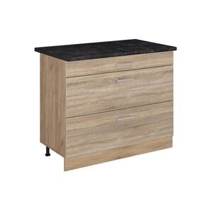 Vicco KUCHYNSKÁ SPODNÁ SKRINKA R-Line, Sonoma/Dub Goldkraft, 100 cm antrasiitti työtaso vyobraziť