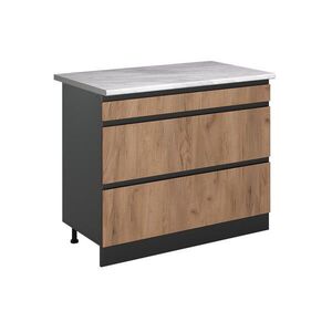 Vicco KUCHYNSKÁ SPODNÁ SKRINKA R-Line, Dub Goldkraft/antracitová, 100 cm Marmori työtaso vyobraziť