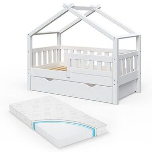 VitaliSpa DOMÁCA POSTEĽ Design biely 70x140 cm so zásuvkou a matracom vyobraziť