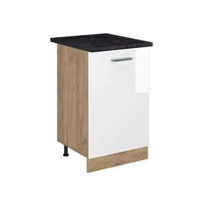 Vicco KUCHYNSKÁ SPODNÁ SKRINKA R-Line, Biely vysoký lesk/Dub Goldkraft, 50 cm antrasiitti työtaso vyobraziť