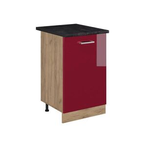 Vicco KUCHYNSKÁ SPODNÁ SKRINKA R-Line, Červený vysoký lesk/Dub Goldkraft, 50 cm antrasiitti työtaso vyobraziť