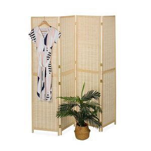 Relaxdays PARAVÁN Prírodná 4-dielny bambus 180x182 cm vyobraziť