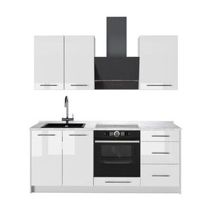 Vicco SAMOSTATNÁ KUCHYŇA Fame-Line, Biely vysoký lesk/biely, 190 cm, AP Marble vyobraziť