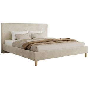 MKS ČALÚNENÁ POSTEĽ LUMARO CLASSIC 160/200 - Béžová Samet - bez matraca vyobraziť