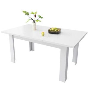 Modfu JEDÁLENSKÝ stôl z MDF 120x70x75 cm biely s úložným priestorom a skladacou doskou vyobraziť