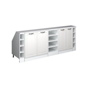 Vicco KUCHYNSKÁ SKRIŇA PRE ŠIKMÉ STRECHY R-Line Biely vidiecky dom 210 cm Súprava 5 korpusov skrine hĺbka 60 cm vyobraziť
