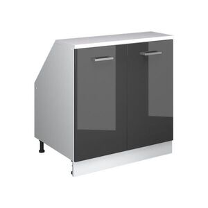 Vicco ŠIKMÁ SKRIŇA Rion Antracit vysoký lesk 80 x 81.6 cm s 2 dverami, korpus skrine hĺbka 60 cm vyobraziť