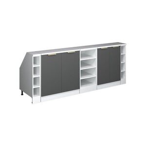 Vicco ŠATNÍKOVÁ ZOSTAVA PRE ŠIKMÉ STRECHY Rion Antracitové zlato 210 cm Súprava 5 korpusov skrine hĺbka 60 cm vyobraziť
