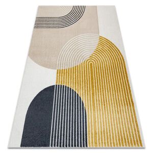 rugsX KOBEREC FUSION 0240 krémová / žltá - Geometrický, moderný, abstraktný 180/270 cm vyobraziť