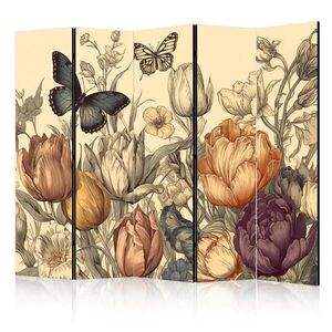 Muralo PARAVÁN Akustický 5-dielny 225x172 cm Tulipány v Retro vyobraziť