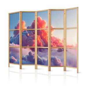 Muralo PARAVÁN Japonský 5-dielny 225x172 cm Farebné Oblaky vyobraziť
