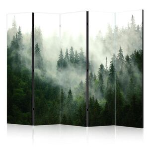 Muralo PARAVÁN Jednostranný 5-dielny 225x172 cm Les v Hmle 3D vyobraziť