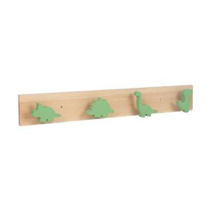 Relaxdays VEŠIAK prírodná zelená 4-háčiky dinosaurus 50 cm vyobraziť