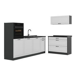 Vicco KUCHYNSKÝ KÚT R-Line, Biely vidiecky dom/antracitová, 220 cm antrasiitti työtaso vyobraziť