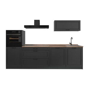 Vicco KUCHYNKA R-Line, Antracitový vidiecky dom/antracitová, 280 cm Goldkraft tammi työtaso vyobraziť