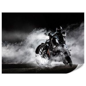 Muralo FOTOTAPETA Vliesová pre Tínedžerov Motorka Hmla Muž Cesta Dym Šport Akcia 100x70 vyobraziť