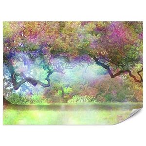 Muralo FOTOTAPETA Vliesová pre Deti Magický Farebný Les Stromy Kríky Listy Rastliny 450x315 vyobraziť