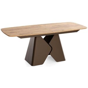 WFL GROUP JEDÁLENSKÝ Stôl Vanta – Obdĺžnikový Rozkladací Stôl – Hnedé Kovové Nohy – Mechanizmus Butterfly – Dub Craft 200-290/90/76 cm vyobraziť