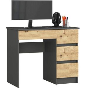 RAUMHIRSCH FURNITURE PÍSACÍ STÔL Grafitovo šedá, dub Artisan 77/90/50 vyobraziť