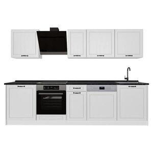 Vicco KUCHYNKA R-Line, Biely vidiecky dom/biely, 280 cm antrasiitti työtaso vyobraziť