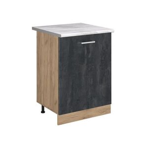 Vicco KUCHYNSKÁ SPODNÁ SKRINKA R-Line, Čierny betón/Dub Goldkraft, 60 cm s 1 dverami Marmori työtaso vyobraziť