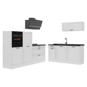 Vicco KUCHYNKA R-Line, Biely vidiecky dom/biely, 220 cm antrasiitti työtaso vyobraziť