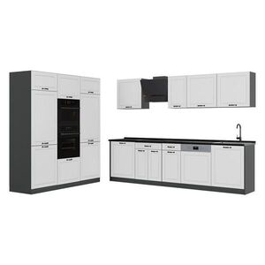 Vicco KUCHYNKA R-Line, Biely vidiecky dom/antracitová, 180 cm antrasiitti työtaso vyobraziť