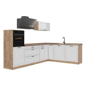 Vicco ROHOVÁ KUCHYŇA R-Line, Biely vidiecky dom/Dub Goldkraft, 287 x cm Goldkraft tammi työtaso vyobraziť
