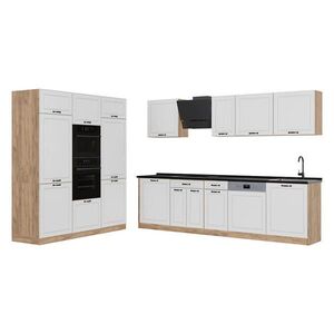 Vicco KUCHYNKA R-Line, Biely vidiecky dom/Dub Goldkraft, 180 cm antrasiitti työtaso vyobraziť