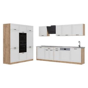 Vicco KUCHYNKA R-Line, Biely vidiecky dom/Dub Goldkraft, 180 cm Marmori työtaso vyobraziť