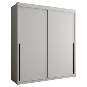 Home Collective ŠATNÍ SKŘÍŇ S POSUVNÝMI DVEŘMI 180 cm šířka, bílá s černým úchytem vyobraziť