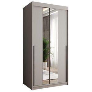 Home Collective SKRIŇA S POSUVNÝMI DVERAMI so zrkadlom, šírka 100 cm, kašmírová s čiernym úchytom vyobraziť