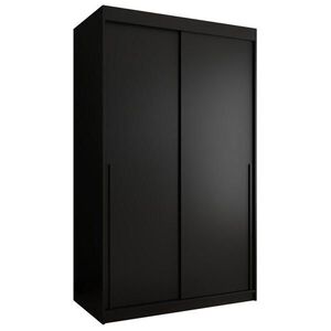 Home Collective ŠATNÍ SKŘÍŇ S POSUVNÝMI DVEŘMI 120 cm šířka, černá s černým úchytem vyobraziť