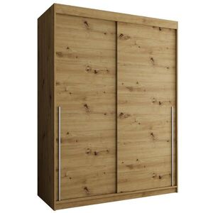 Home Collective ŠATNÍ SKŘÍŇ S POSUVNÝMI DVEŘMI 150 cm šířka, Artisan se stříbrným úchytem vyobraziť