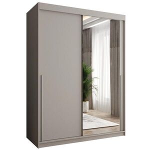 Home Collective SKRIŇA S POSUVNÝMI DVERAMI so zrkadlom, šírka 150 cm, kašmírová so strieborným úchytom vyobraziť