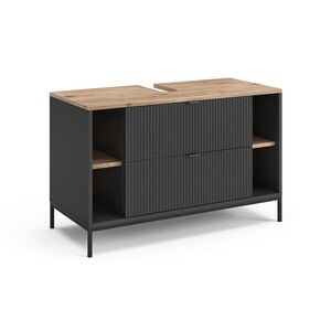 Vicco SPODNÁ SKRINKA POD UMÝVADLO Eliza, čierna/Dub Viking, 100 x 63 cm s dverami vyobraziť