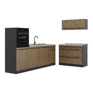 Vicco KUCHYNSKÝ KÚT R-Line, Remeselný dub/antracitová, 220 cm bez pracovnej dosky vyobraziť