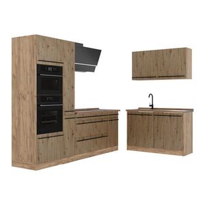 Vicco ROHOVÁ KUCHYŇA R-Line, Remeselný dub/Dub Goldkraft, 230 x 120 cm Goldkraft tammi työtaso vyobraziť