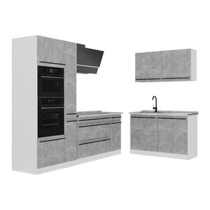 Vicco ROHOVÁ KUCHYŇA R-Line, betón/biely, 230 x 120 cm Marmori työtaso vyobraziť