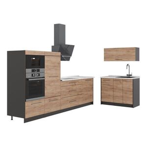 Vicco KUCHYŇA Fame-Line, Dub Goldkraft/antracitová, 380 cm, AP Marble vyobraziť