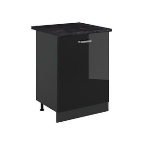 Vicco KUCHYNSKÁ SPODNÁ SKRINKA R-Line, Čierny vysoký lesk/antracitová, 60 cm s 1 dverami antrasiitti työtaso vyobraziť