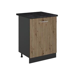 Vicco KUCHYNSKÁ SPODNÁ SKRINKA R-Line, Remeselný dub/antracitová, 60 cm s 1 dverami antrasiitti työtaso vyobraziť
