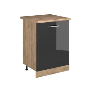 Vicco KUCHYNSKÁ SPODNÁ SKRINKA R-Line, Antracit vysoký lesk/Dub Goldkraft, 60 cm s 1 dverami Goldkraft tammi työtaso vyobraziť