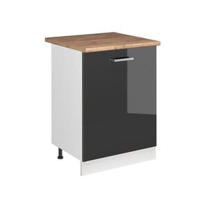 Vicco KUCHYNSKÁ SPODNÁ SKRINKA R-Line, Antracit vysoký lesk/biely, 60 cm s 1 dverami Goldkraft tammi työtaso vyobraziť
