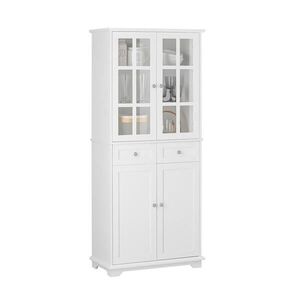 SoBuy NÍZKA kredenca so 2 zásuvkami Biela 71x38x175cm Klasická vyobraziť