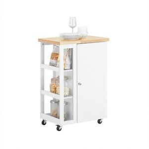 SoBuy KUCHYNSKÝ košík s 1 dverami Biela 60x40x90cm Severský vyobraziť