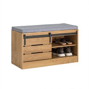 SoBuy PANCA so zásuvkami na topánky 80x35x48cm Priemyselný vyobraziť