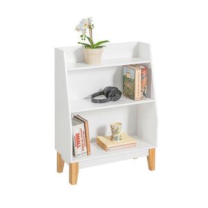 SoBuy REGÁL na knihy pre deti s 2 policami Biela 60x25x80cm Severský vyobraziť