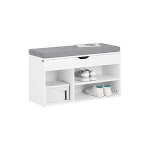 SoBuy PANCA na topánky s 1 dverami Biela 80x30x48cm Moderný vyobraziť